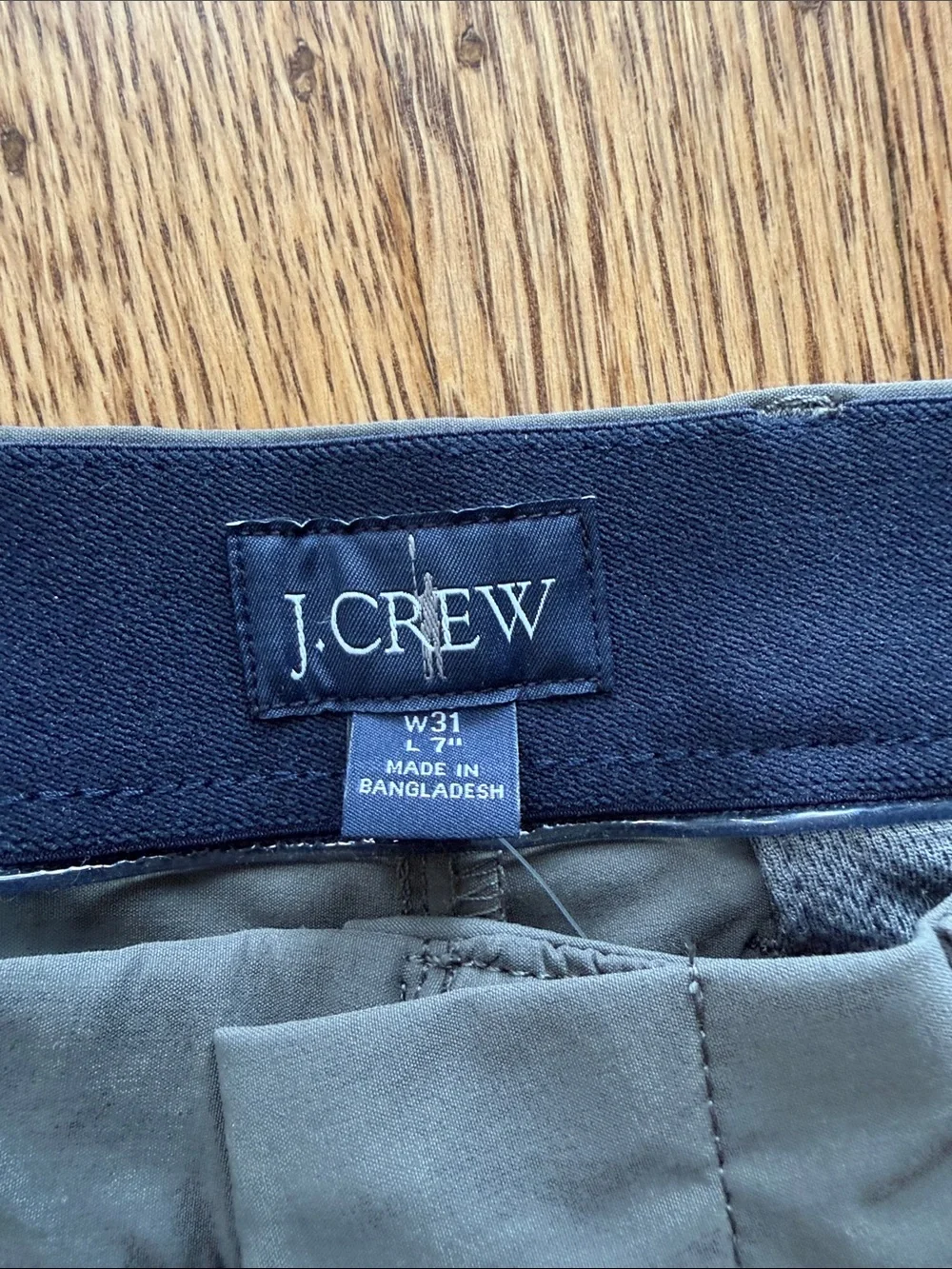 J. Crew Men's Slate Gray Flat Front stretch tech chino Shorts
